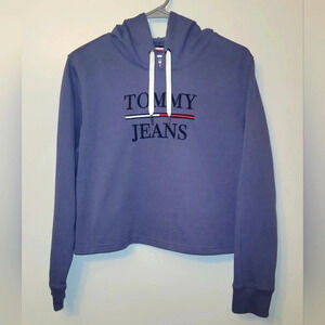 Tommy Jeans Women's Crop Top Hoodie Sweater size Medium LOT-B